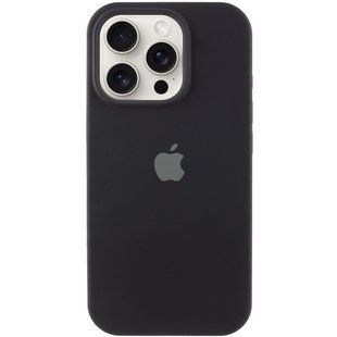 Чехол для Apple iPhone 16 Plus Silicone Case Full / закрытый низ Черный / Black