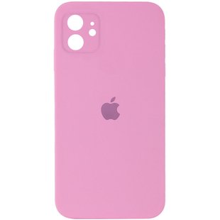 Чехол для iPhone 11 Silicone Full camera розовый / закрытый низ + защита камеры