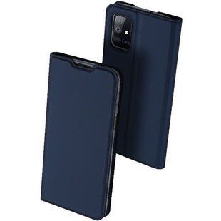 Чехол-книжка Dux Ducis с карманом для визиток для Samsung Galaxy M51 (Синий)