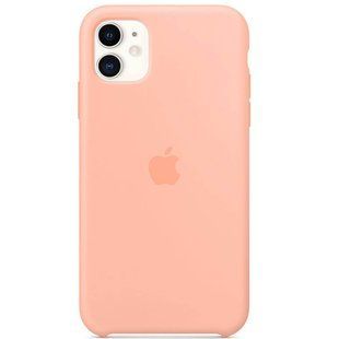 Чехол Silicone case Original 1:1 (AAA) для Apple iPhone 11 (6.1") (Оранжевый / Grapefruit)