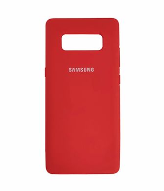 Чехол для Samsung Galaxy S8 (G950) Silicone Full красный с закрытым низом и микрофиброй
