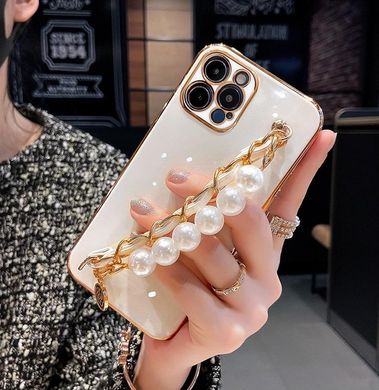 Чехол для iPhone 13 Pro Pearl Bracelet + стекло на камеру White