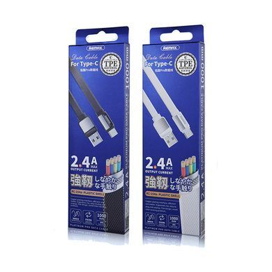 Кабель REMAX Type-C Platinum Pro Series Data Cable RC-154a |1m, 2.4A| Black, Black
