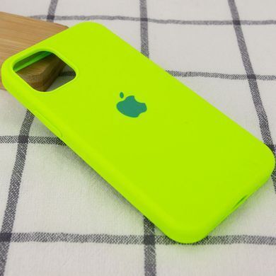 Чохол для Apple iPhone 14 Pro Max Silicone Case Full / закритий низ Салатовий / Neon Green