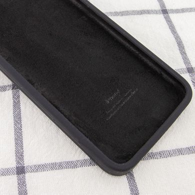 Чохол для iPhone 6 / 6s Silicone Full camera закритий низ + захист камери Чорний / Black квадратні борти