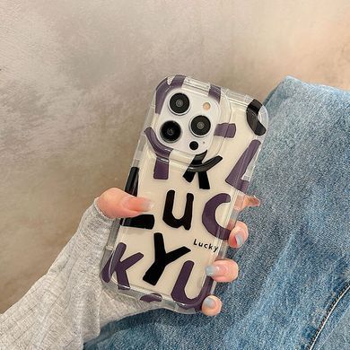 Чехол для iPhone 13 Pro Max Transparent Shockproof Case Lucky