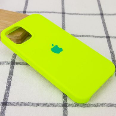 Чохол silicone case for iPhone 12 Pro / 12 (6.1") (Салатовий / Neon Green)