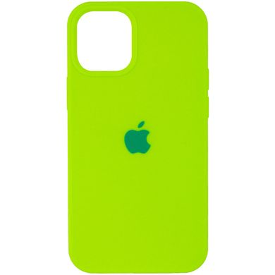 Чохол silicone case for iPhone 12 Pro / 12 (6.1") (Салатовий / Neon Green)