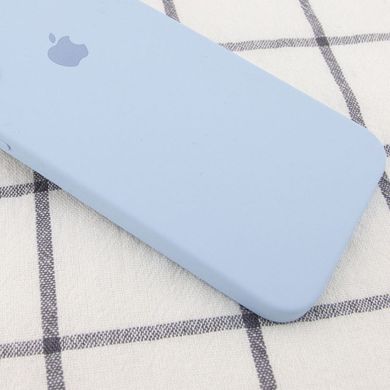 Чохол для Apple iPhone 7 plus / 8 plus Silicone Full camera закритий низ + захист камери (Блакитний / Mist blue) квадратні борти
