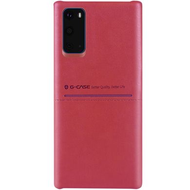 Шкіряна накладка G-Case Cardcool Series для Samsung Galaxy S20 (Червоний)
