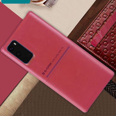 Кожаная накладка G-Case Cardcool Series для Samsung Galaxy S20 (Красный)