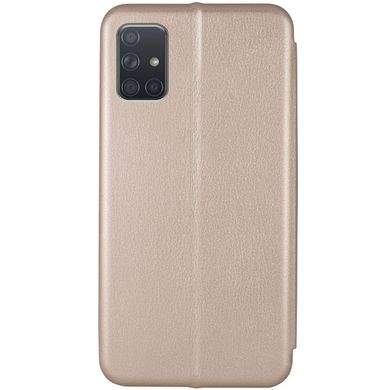 Кожаный чехол (книжка) Classy для Samsung Galaxy M51 (Золотой)