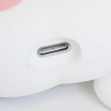 Силіконовий футляр Paw для навушників AirPods + кільце (Білий)