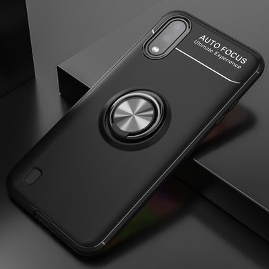 TPU чохол Deen ColorRing під магнітний тримач (opp) для Samsung Galaxy A01 (Чорний / Чорний)