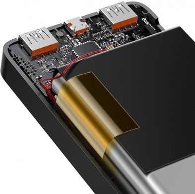 Портативная Батарея УМБ Baseus Bipow Digital Display 30000mAh 22,5W с технологией QC3.0+PD3.0 2USB+Type-C + Кабель USB to Micro USB Черный