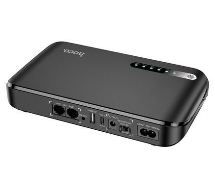 Источник бесперебойного питания для роутера Hoco DB62 UPS 20000 mAh 18W BlackИПБ Повербанк для роутера