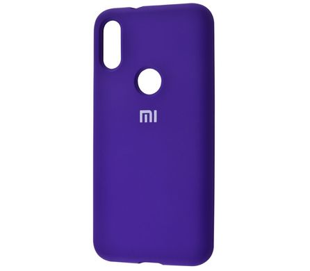 Чехол для Xiaomi Mi Play Silicone Full фиолетовый с закрытым низом и микрофиброй