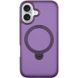 ТPU+PC чехол Metal Buttons with MagSafe Colorful HQ Ring для Apple iPhone 16 (6.1") (Purple)