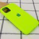 Чохол для Apple iPhone 14 Pro Max Silicone Case Full / закритий низ Салатовий / Neon Green