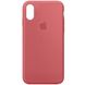 Чехол для Apple iPhone XR (6.1"") Silicone Case Full с микрофиброй и закрытым низом Красный / Camellia