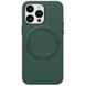 Чохол для iPhone 12 / 12 Pro New Leather Case With Magsafe Green