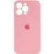 Чехол для Apple iPhone 14 Pro Max Silicone Full camera закрытый низ + защита камеры / Розовый / Light pink