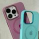 Чехол для iPhone 11 Silicone Case Full (Metal Frame and Buttons) with Magsafe с металлическими кнопками и рамкой Hot Pink