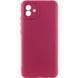 Чохол для Samsung Galaxy A04 Silicone Full camera закритий низ + захист камери Бордовий / Marsala