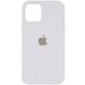 Чехол для Apple iPhone 12 | 12 Pro Silicone Full / закрытый низ (Белый / White)