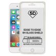 5D скло для Apple Iphone 7 plus / 8 plus Біле - Клей по всій площині, Білий