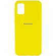 Чехол для Samsung A02s Silicone Full с закрытым низом и микрофиброй Желтый / Flash