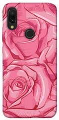 Чехол для Xiaomi Redmi 7 PandaPrint Розы карандашом цветы