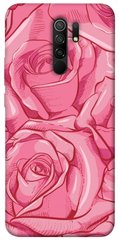 Чехол для Xiaomi Redmi 9 PandaPrint Розы карандашом цветы