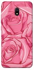 Чехол для Xiaomi Redmi 8a PandaPrint Розы карандашом цветы
