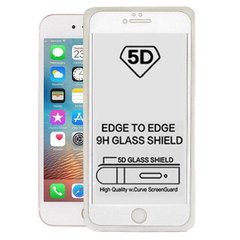 5D стекло для Apple Iphone 7 plus/8 plus Белое - Клей по всей плоскости, Белый