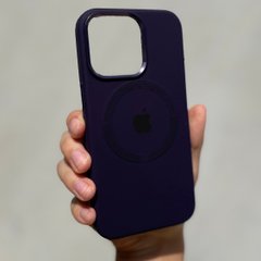 Чехол для iPhone 14 Pro Max Silicone Case Full (Metal Frame and Buttons) with Magsafe с металлическими кнопками и рамкой Deep Purple