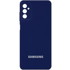 Чехол для Samsung Galaxy M52 Silicone Full camera закрытый низ + защита камеры Темно-синий / Midnight blue