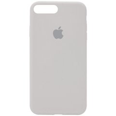 Чехол для Apple iPhone 7 plus / 8 plus Silicone Case Full с микрофиброй и закрытым низом (5.5"") Серый / Stone