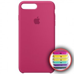 Чехол silicone case for iPhone 7/8 с микрофиброй и закрытым низом Dragon Fruit / Малиновый
