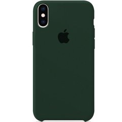 Чехол silicone case for iPhone XS Max Forest green / Зеленый