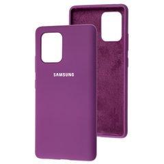 Чехол для Samsung Galaxy S10 Lite (G770) Silicone Full сиреневый c закрытым низом и микрофиброю