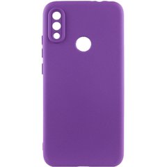Чехол для Xiaomi Redmi Note 7 / Note 7 Pro / Note 7s Silicone Full camera закрытый низ + защита камеры Фиолетовый / Purple