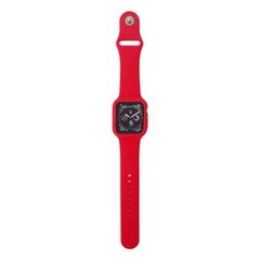 Ремешок для Apple Watch 42/44/45 mm Silicone Full Band Red