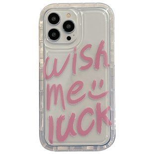 Чохол для iPhone 14 Transparent Shockproof Case Wish me luck