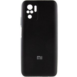 Чехол Silicone Cover Full Camera (AA) для Xiaomi Redmi Note 10 / Note 10s Черный / Black
