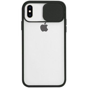 Чехол Camshield mate TPU со шторкой для камеры для Apple iPhone X / XS (5.8") (Черный)
