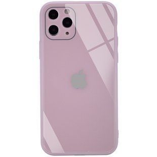 TPU+Glass чехол GLOSSY Logo Full camera (opp) для Apple iPhone 11 Pro Max (6.5") (Розовый / Pink Sand)