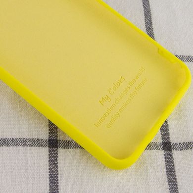 Чехол для Samsung A02s Silicone Full с закрытым низом и микрофиброй Желтый / Flash