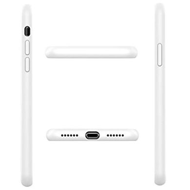 Чехол silicone case for iPhone X/XS с микрофиброй и закрытым низом White