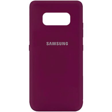 Чехол для Samsung Galaxy S8 (G950) Silicone Full бордовый с закрытым низом и микрофиброй